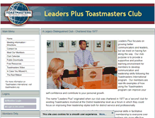 Tablet Screenshot of leadersplus.toastmastersclubs.org