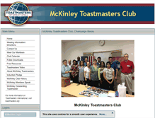Tablet Screenshot of mckinley.toastmastersclubs.org
