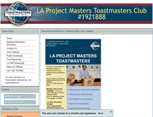Tablet Screenshot of laprojectmasters.toastmastersclubs.org