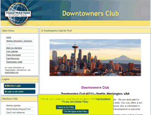 Tablet Screenshot of downtowners.toastmastersclubs.org