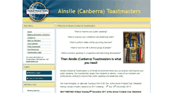 Desktop Screenshot of ainslie.toastmastersclubs.org