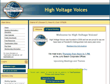 Tablet Screenshot of highvoltage.toastmastersclubs.org