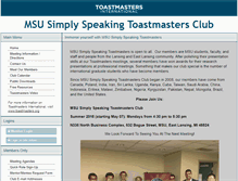 Tablet Screenshot of msusimplyspeaking.toastmastersclubs.org