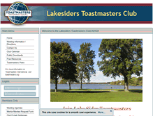 Tablet Screenshot of lakesiders.toastmastersclubs.org