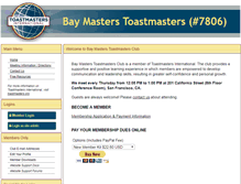 Tablet Screenshot of baymasters.toastmastersclubs.org