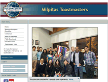 Tablet Screenshot of milpitas.toastmastersclubs.org