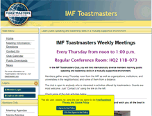 Tablet Screenshot of imf.toastmastersclubs.org