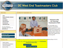 Tablet Screenshot of dcwestend.toastmastersclubs.org