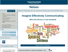 Tablet Screenshot of nelson.toastmastersclubs.org