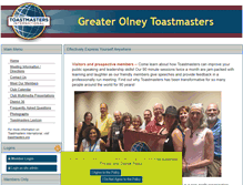 Tablet Screenshot of greaterolney.toastmastersclubs.org