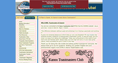 Desktop Screenshot of kanootm.toastmastersclubs.org