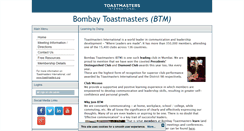 Desktop Screenshot of bombay.toastmastersclubs.org