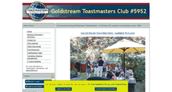 Desktop Screenshot of goldstream.toastmastersclubs.org