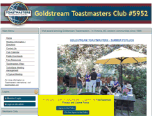 Tablet Screenshot of goldstream.toastmastersclubs.org
