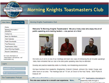 Tablet Screenshot of morningknights.toastmastersclubs.org