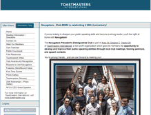 Tablet Screenshot of navygators.toastmastersclubs.org