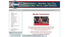 Desktop Screenshot of menifeetoastmasters.toastmastersclubs.org