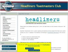 Tablet Screenshot of headliners.toastmastersclubs.org