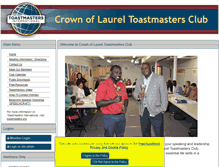 Tablet Screenshot of col.toastmastersclubs.org