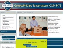 Tablet Screenshot of conocophillips.toastmastersclubs.org