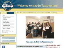 Tablet Screenshot of matsu.toastmastersclubs.org