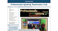 Desktop Screenshot of professionallyspeaking.toastmastersclubs.org