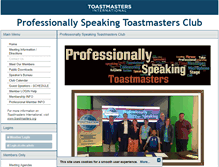Tablet Screenshot of professionallyspeaking.toastmastersclubs.org