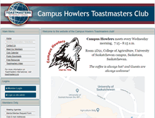 Tablet Screenshot of campushowlers.toastmastersclubs.org