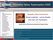 Tablet Screenshot of 205.toastmastersclubs.org