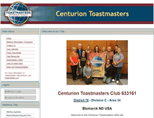 Tablet Screenshot of centurion.toastmastersclubs.org