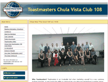 Tablet Screenshot of 108.toastmastersclubs.org