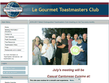 Tablet Screenshot of legourmet.toastmastersclubs.org