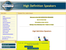 Tablet Screenshot of highdefinition.toastmastersclubs.org