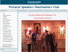 Tablet Screenshot of pinnaclespeakers.toastmastersclubs.org