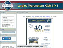 Tablet Screenshot of langley.toastmastersclubs.org