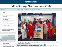 Tablet Screenshot of alicesprings.toastmastersclubs.org