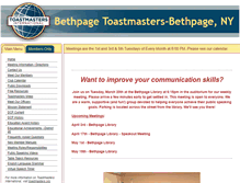 Tablet Screenshot of bethpage.toastmastersclubs.org