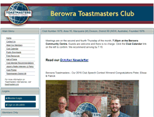 Tablet Screenshot of berowra.toastmastersclubs.org