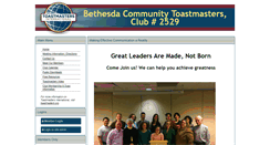 Desktop Screenshot of bethesda.toastmastersclubs.org