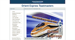 Desktop Screenshot of orientexpress.toastmastersclubs.org