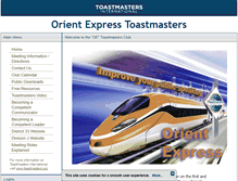 Tablet Screenshot of orientexpress.toastmastersclubs.org