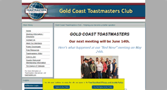 Desktop Screenshot of goldcoast.toastmastersclubs.org