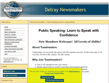 Tablet Screenshot of delraynewsmakers.toastmastersclubs.org