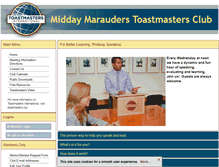 Tablet Screenshot of middaymarauders.toastmastersclubs.org