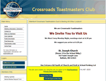 Tablet Screenshot of crossroadsstl.toastmastersclubs.org