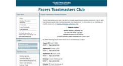 Desktop Screenshot of pacers.toastmastersclubs.org