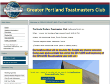 Tablet Screenshot of greaterportland.toastmastersclubs.org