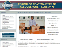 Tablet Screenshot of 475.toastmastersclubs.org