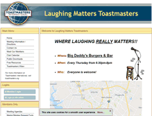 Tablet Screenshot of laughingmatters.toastmastersclubs.org