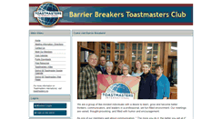 Desktop Screenshot of barrierbreakers.toastmastersclubs.org